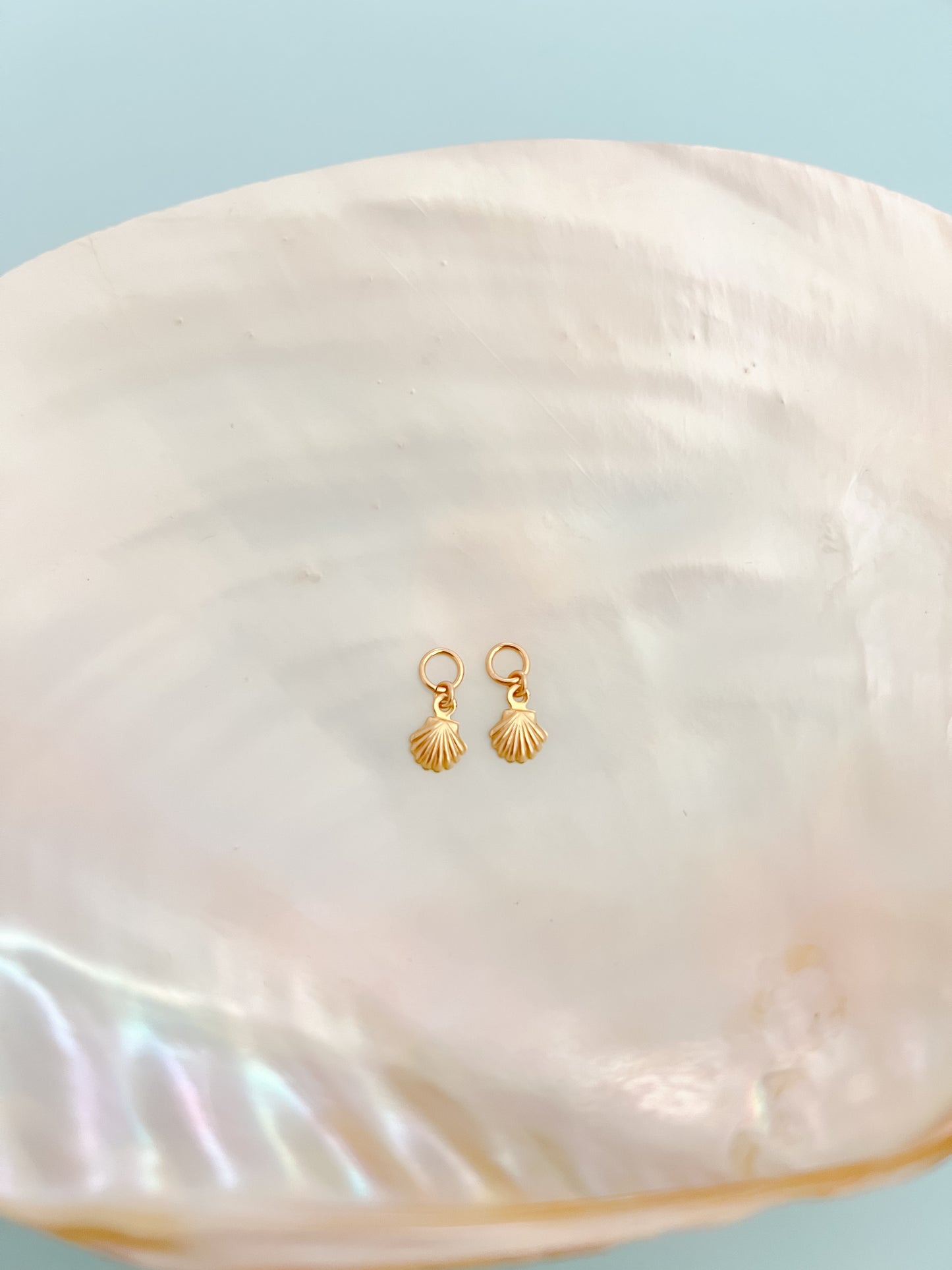 Gold Filled Small Seashell Earring Charms