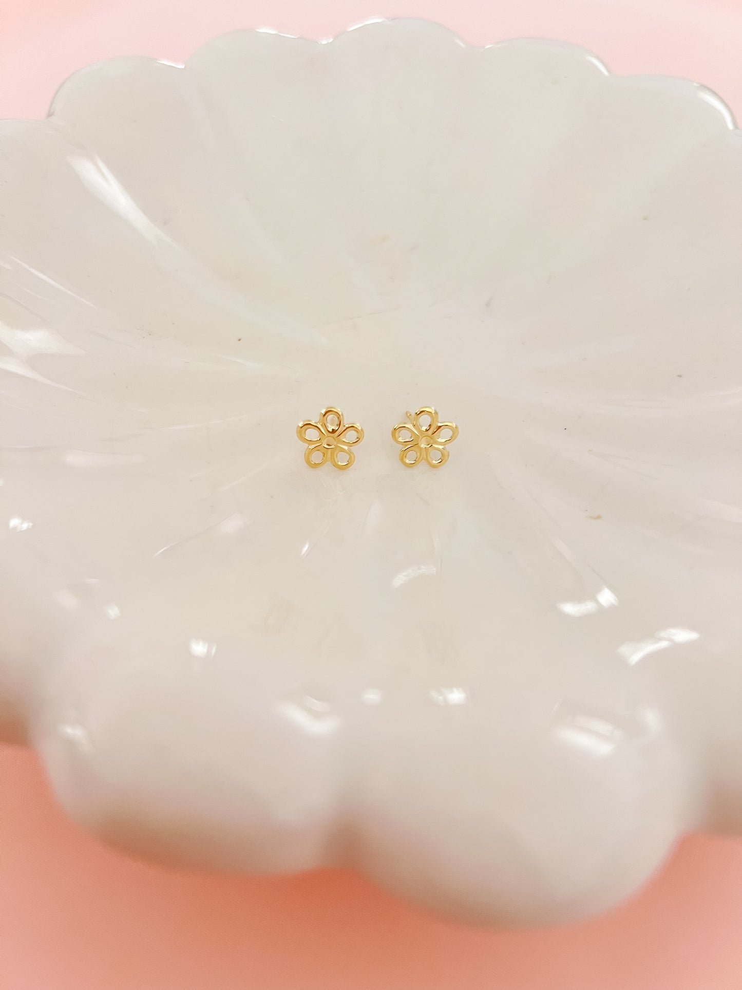 Gold Filled Flower Post Earrings