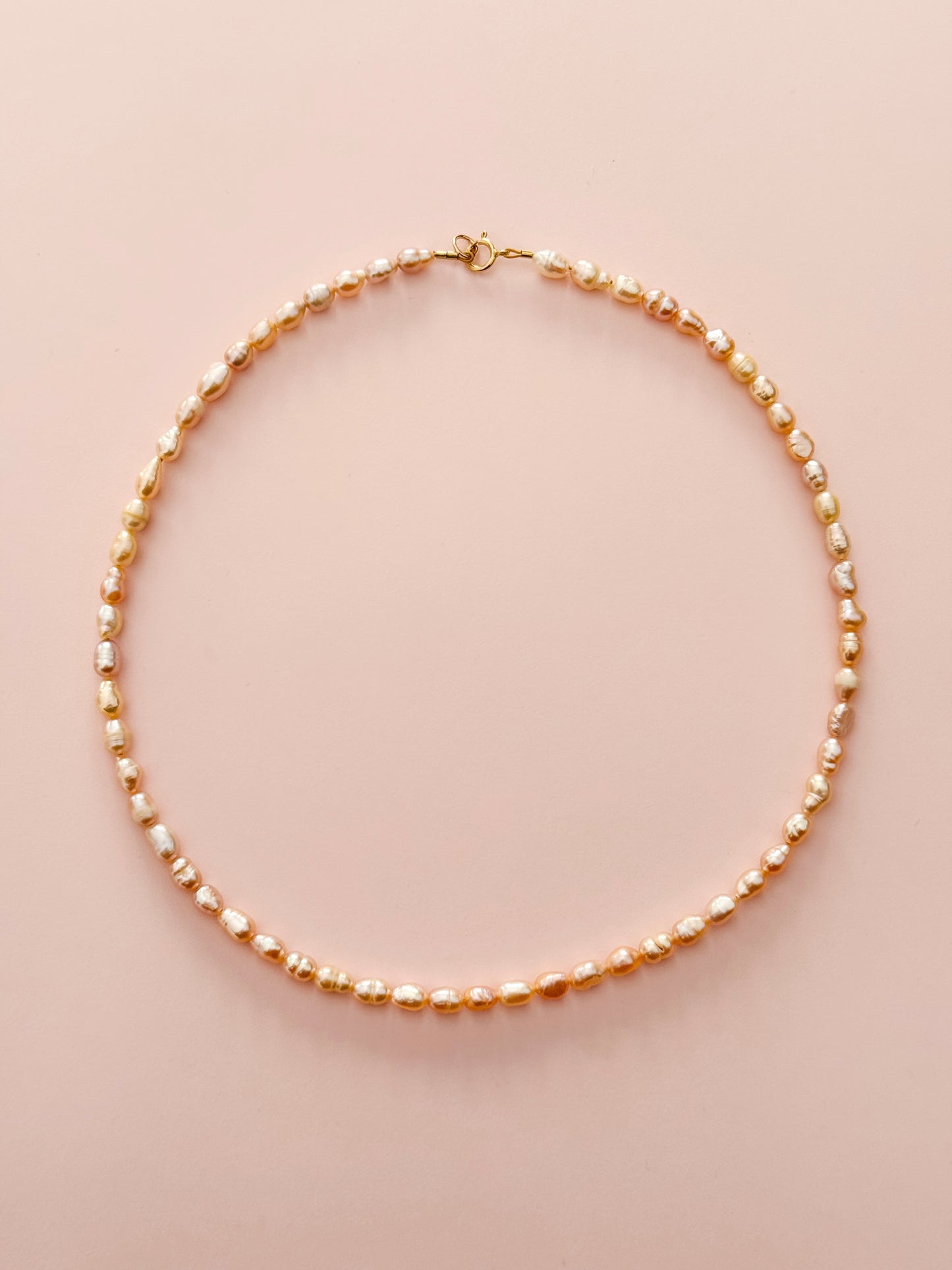 Pinky Pearl Necklace