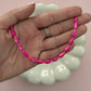 Magenta Mother of Pearl Rice Necklace