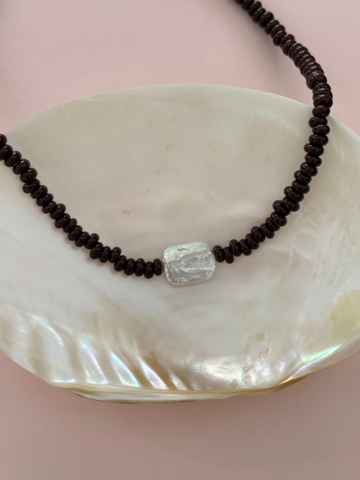 Espresso Beaded Necklace