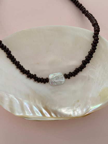 Espresso Beaded Necklace