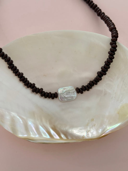 Espresso Beaded Necklace