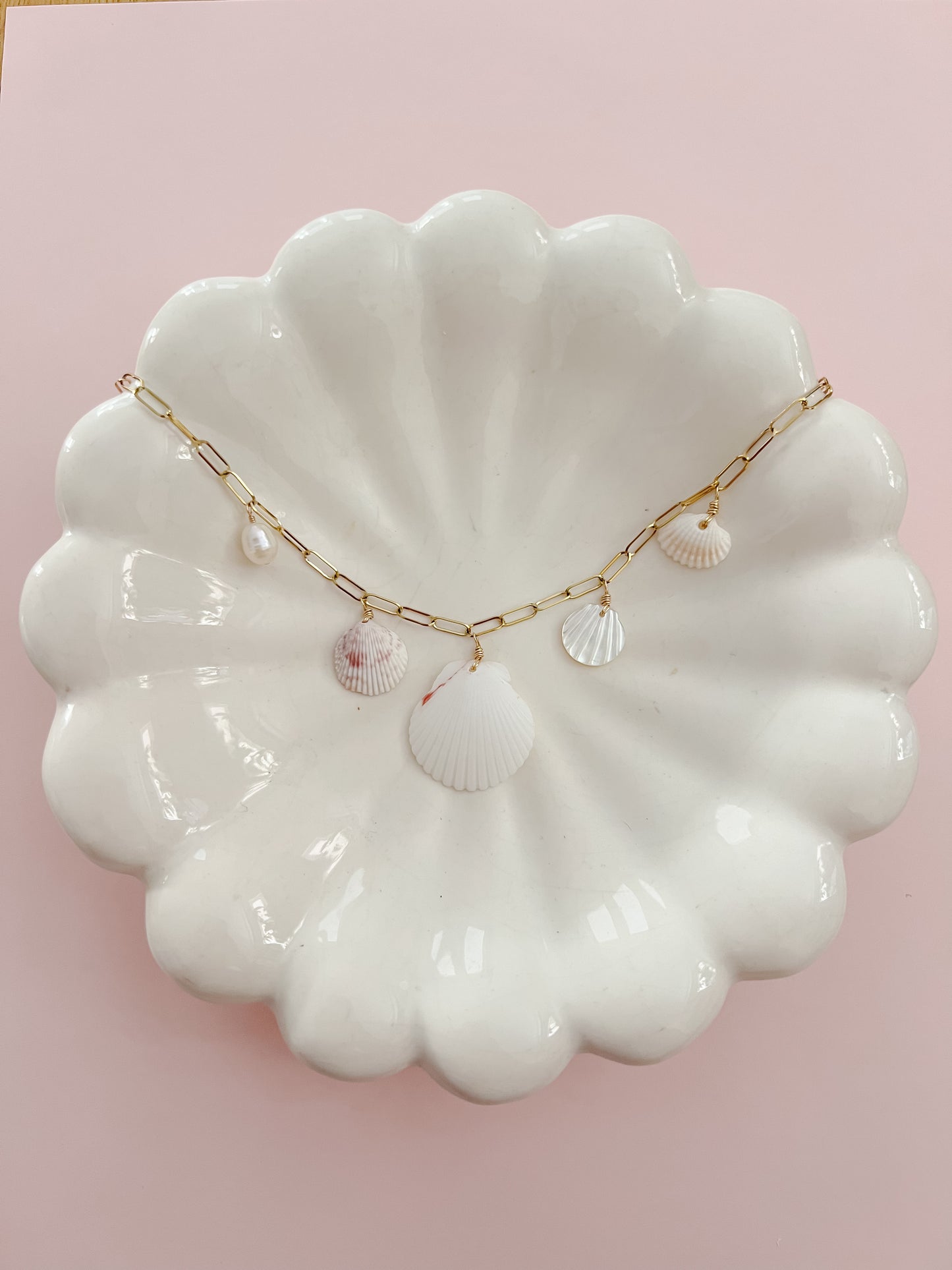 Jacksonville Real Seashell Charm Necklace