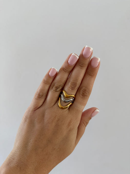 Stainless Steel Mixed Metal Ring