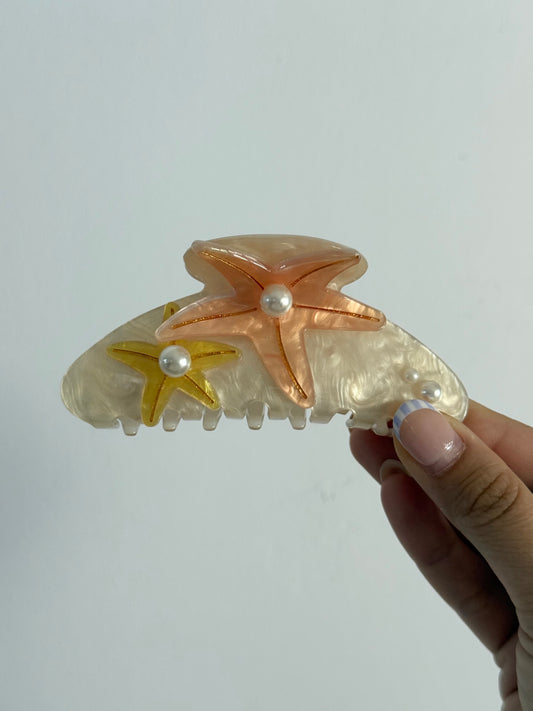 Yellow Starfish Hair Clip