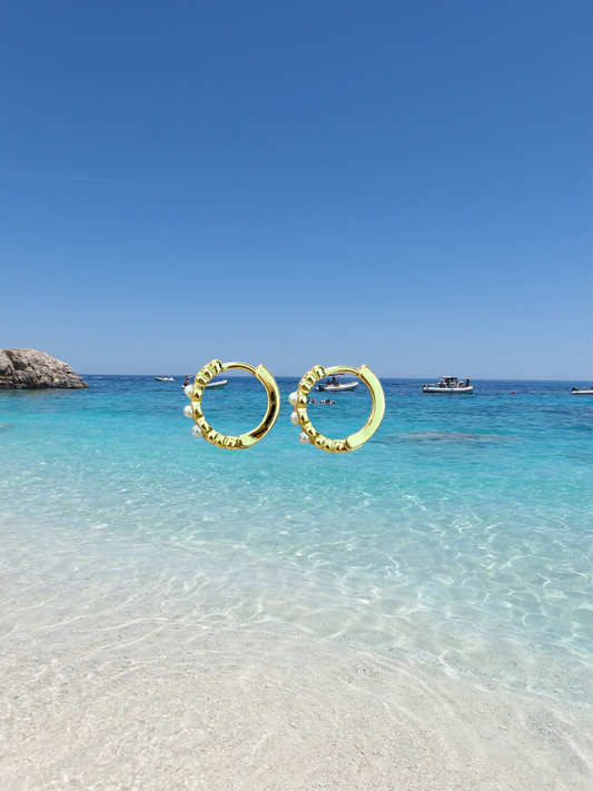 Pearl Hoop Earrings