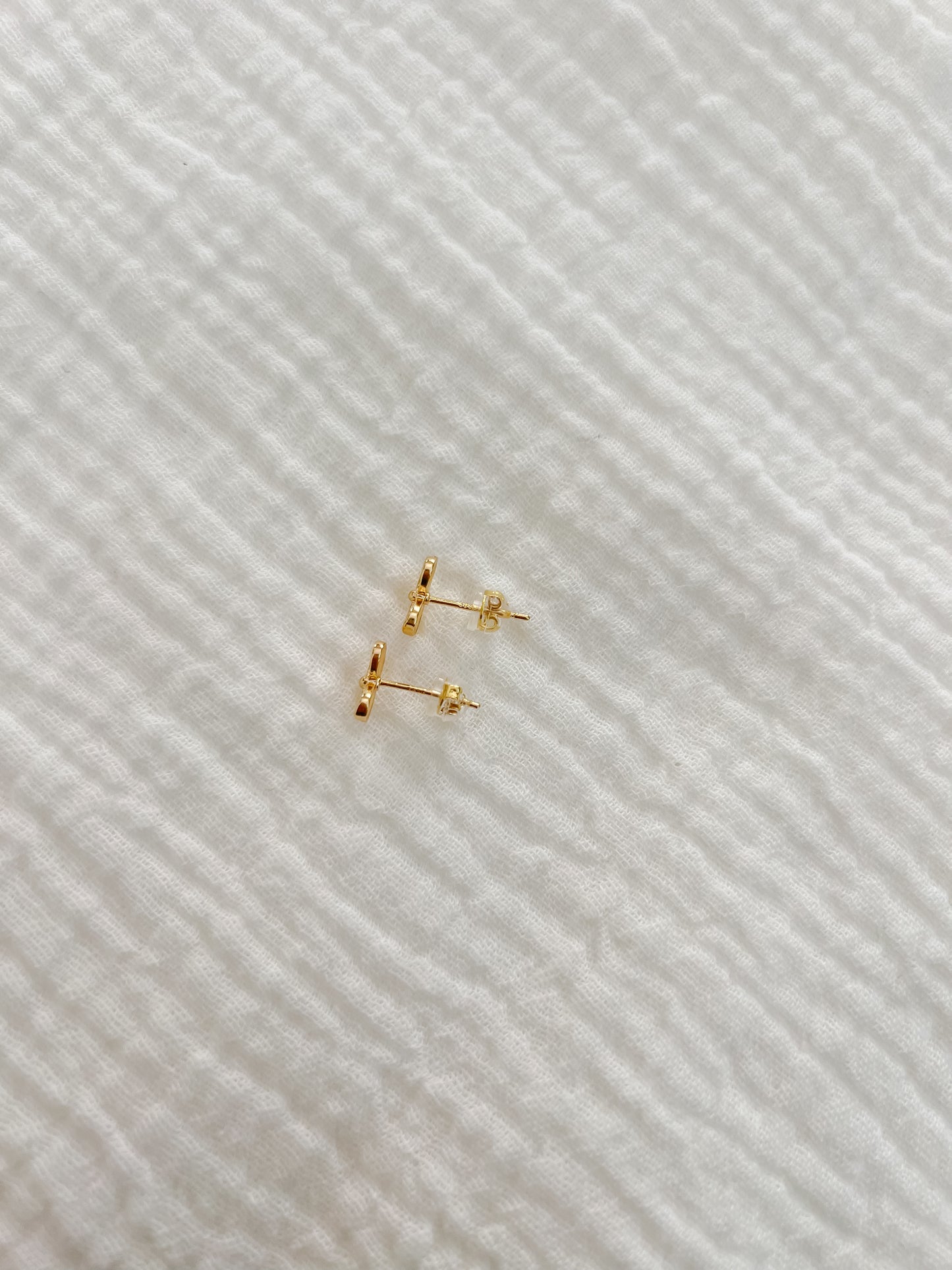 Tiny Gold Bow Stud Earrings