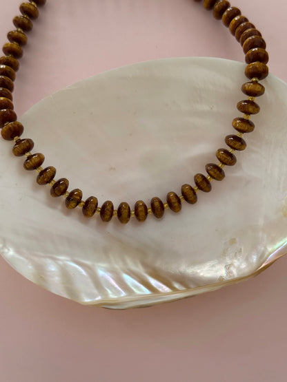 Cinnamon Beaded Necklace