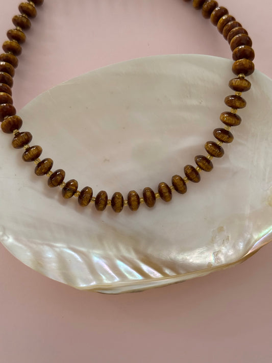 Cinnamon Beaded Necklace