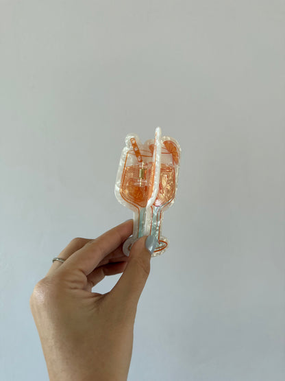 Aperol Spritz Hair Clip