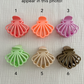 Matte Seashell Hair Claw Clips