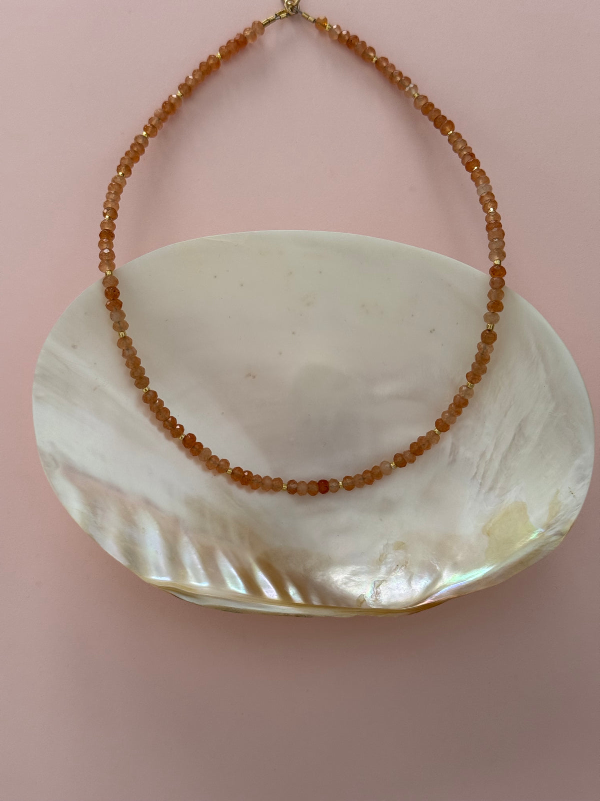 Pumpkin Beaded Necklace