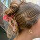 Rose Bow Hair Claw Clip