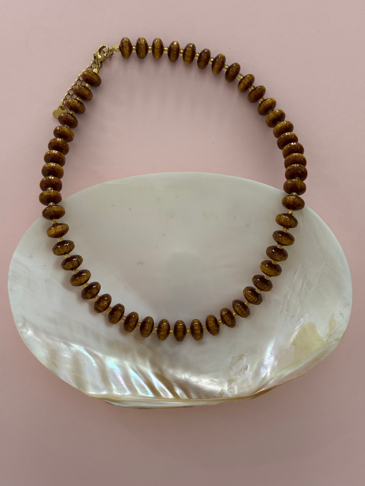Cinnamon Beaded Necklace