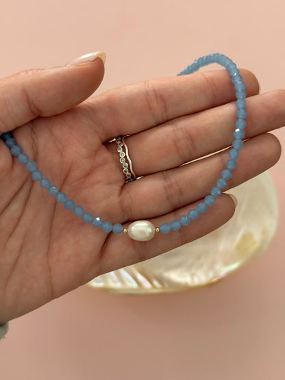 Cornflower Beaded Necklace