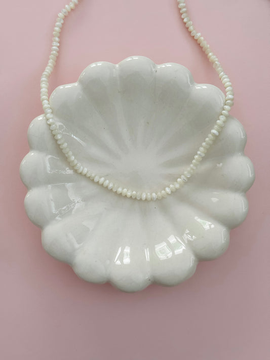 Mother of Pearl Saucer Necklace