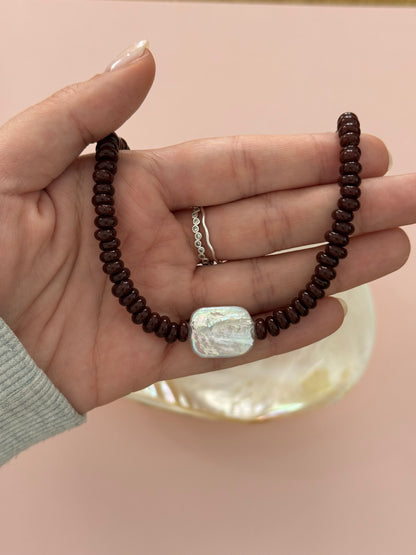 Espresso Beaded Necklace