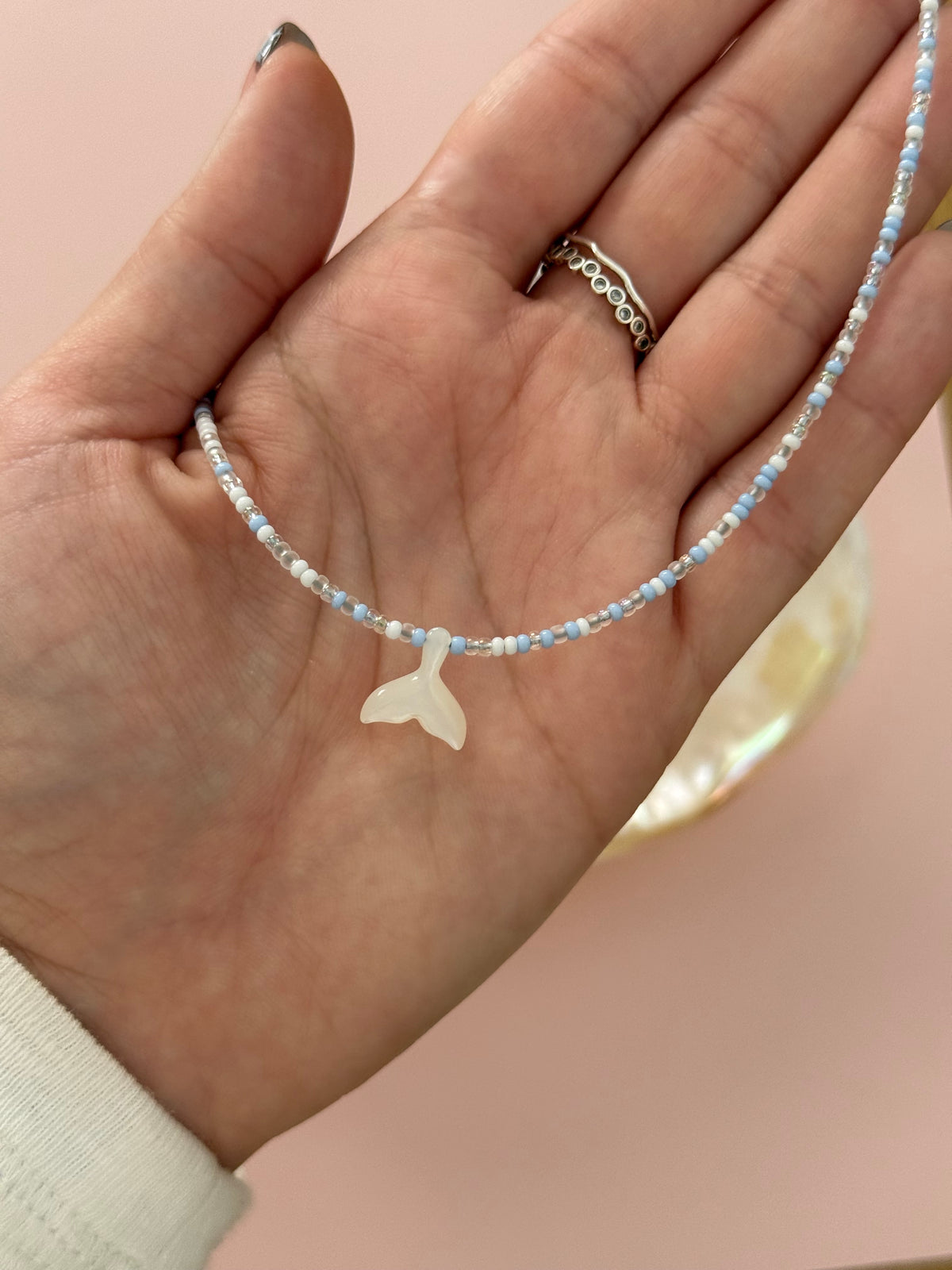 Beaded Mermaid Tail Necklace