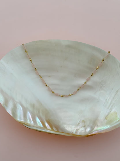 Light Pink Bar Necklace
