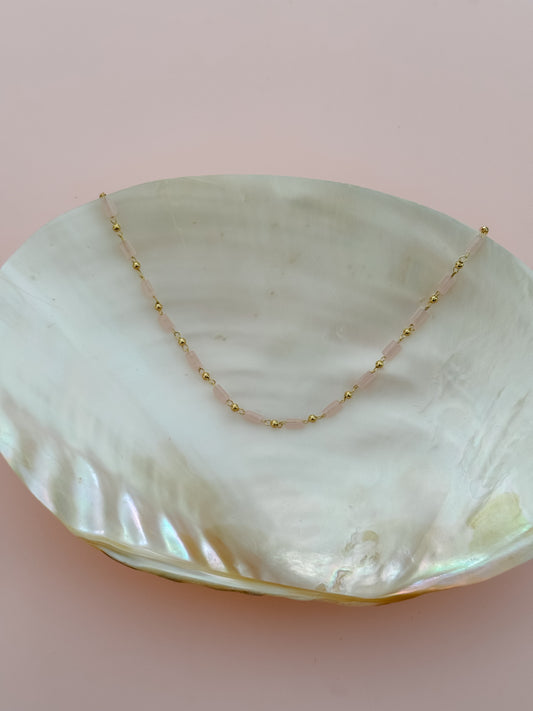 Light Pink Bar Necklace