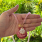 Pink Beaded Seashell Necklace