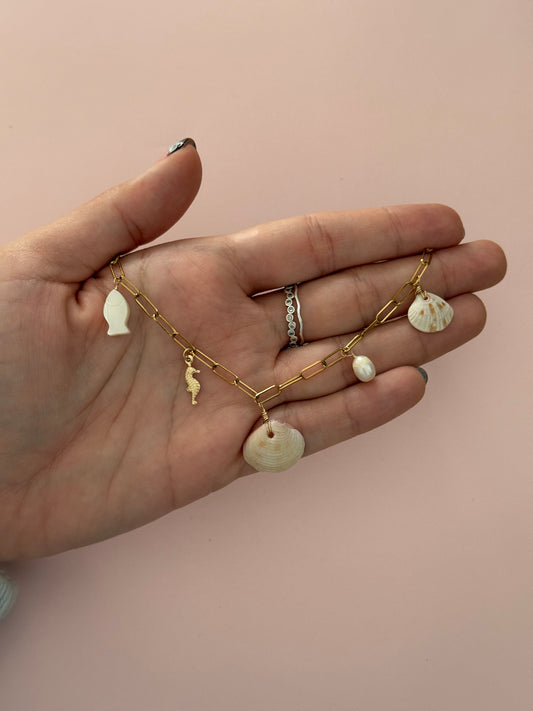Seaside Seashell Charm Necklace
