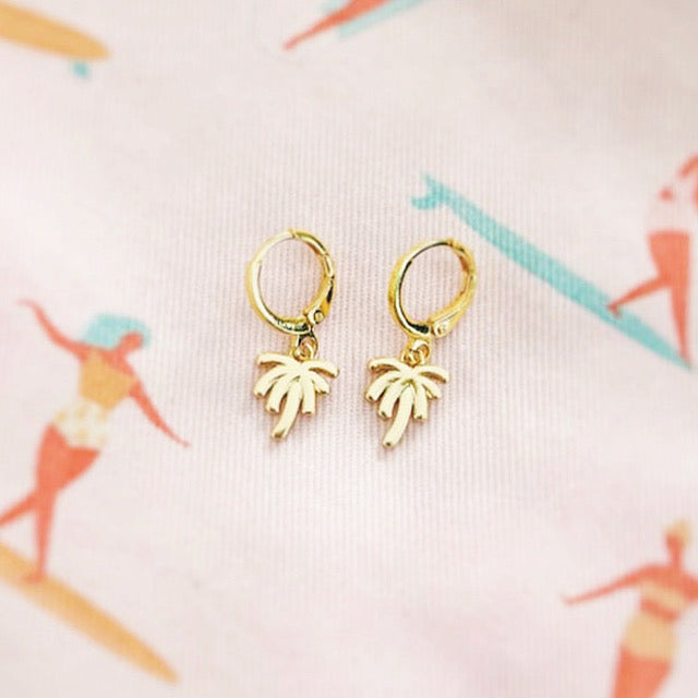 Tiny Palm Tree Earrings