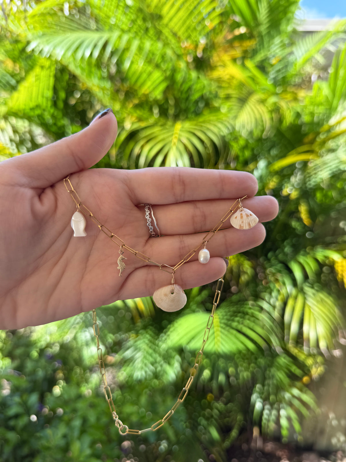 Seaside Seashell Charm Necklace