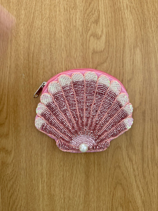 Pink Seashell Coin Pouch