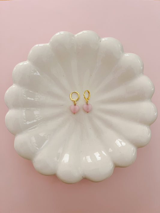 Pink Heart Earrings