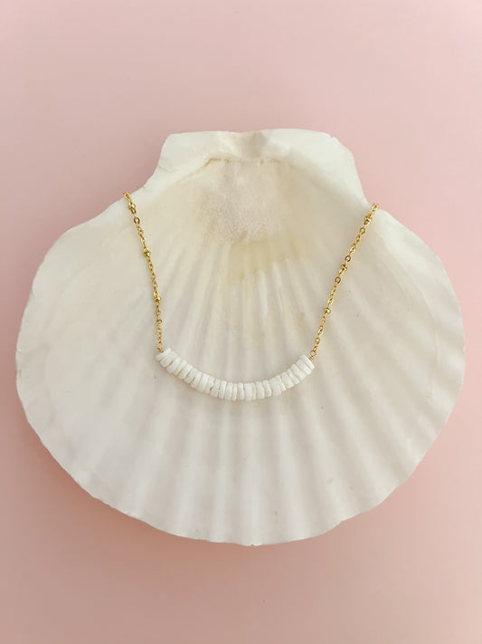 White Heishi Shell Necklace