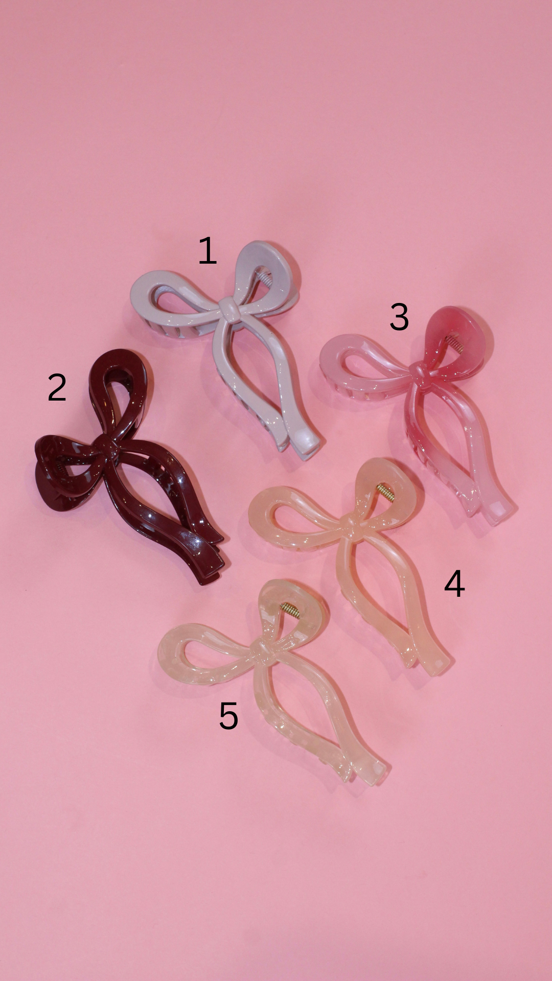 Bow Hair Claw Clips