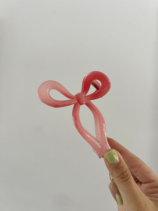 Small Rose Bow Hair Claw