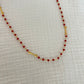 Garnet & Gold Arrow Layering Chain Necklace