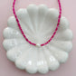 Magenta & Orange Pearl Beaded Necklace