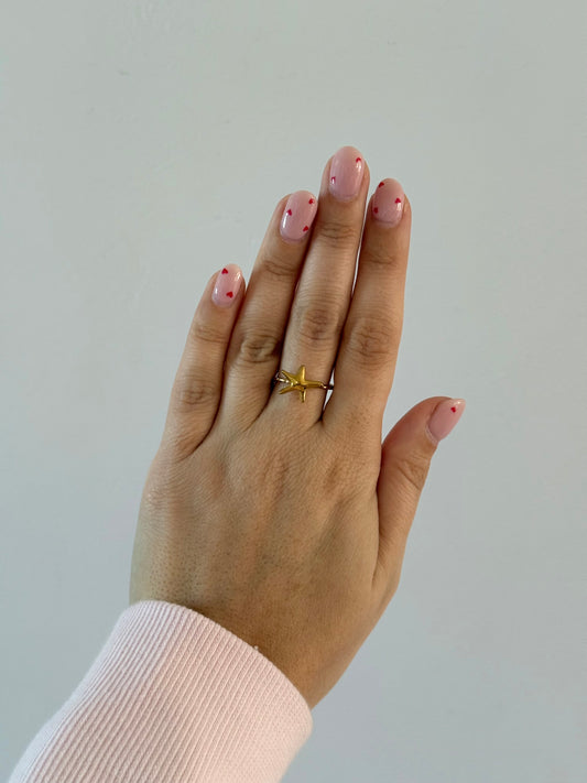 Gold Starfish Ring