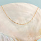 Gold Filled Dainty Sequin Layering Necklace Chain