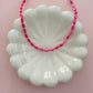 Magenta Mother of Pearl Rice Necklace