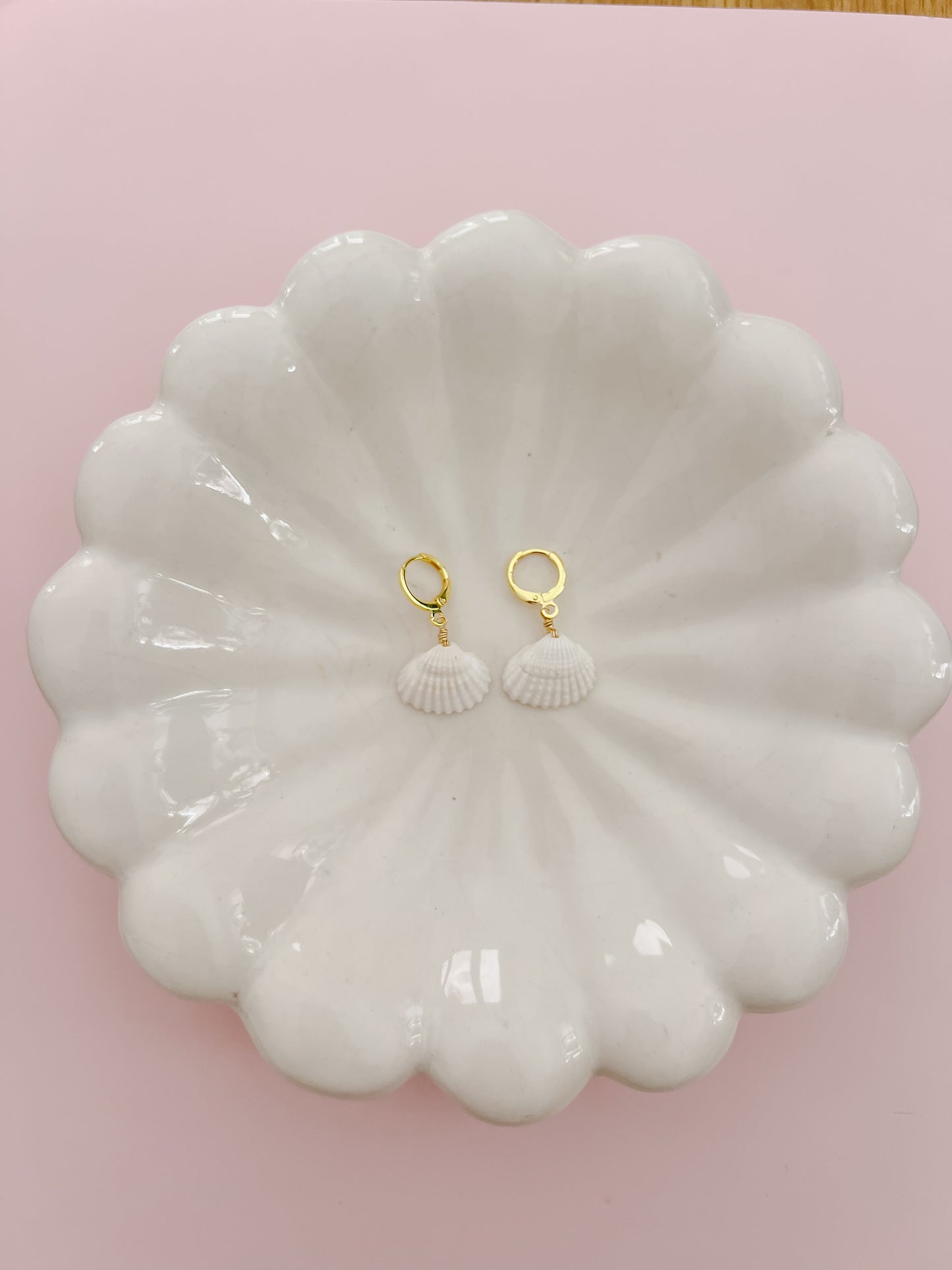 White Seashell Earrings