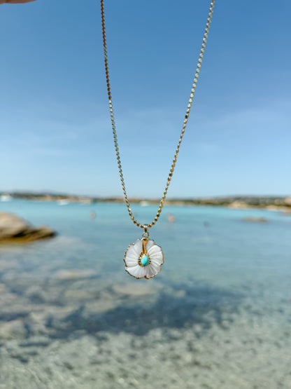 Mother of Pearl Flower Necklace
