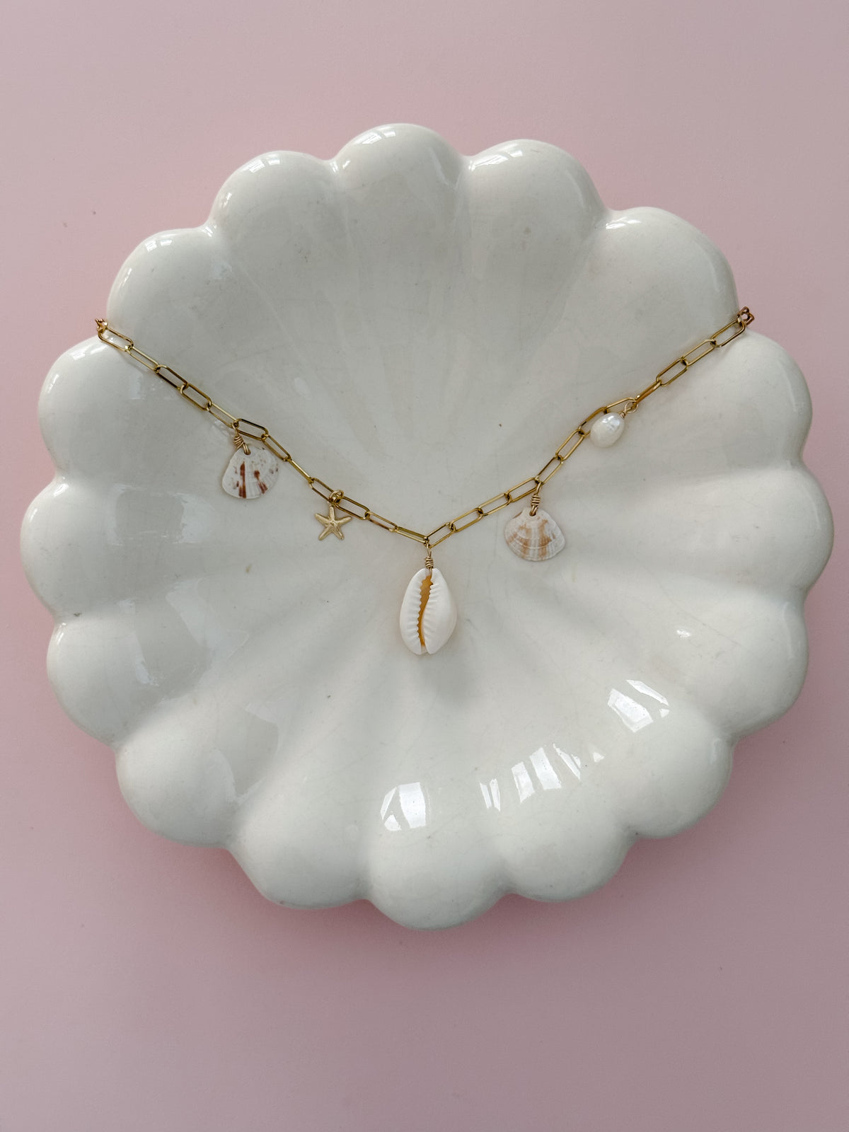 Alys Seashell Charm Necklace