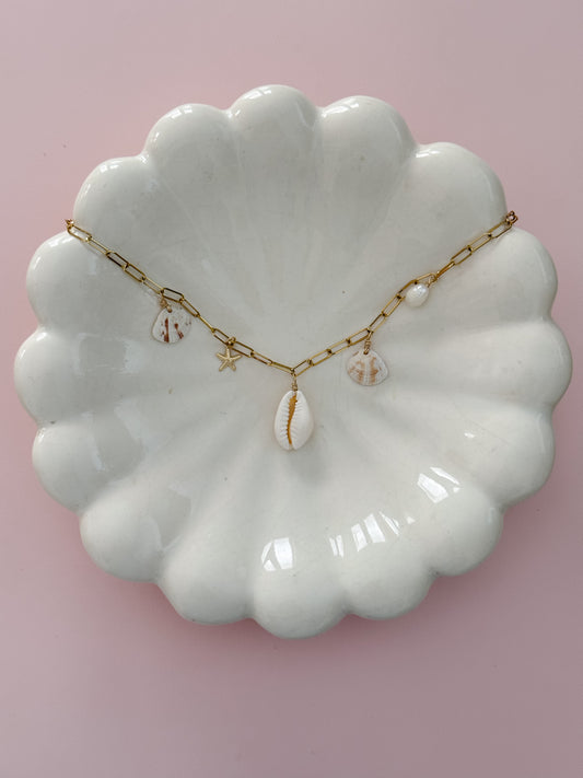 Alys Seashell Charm Necklace
