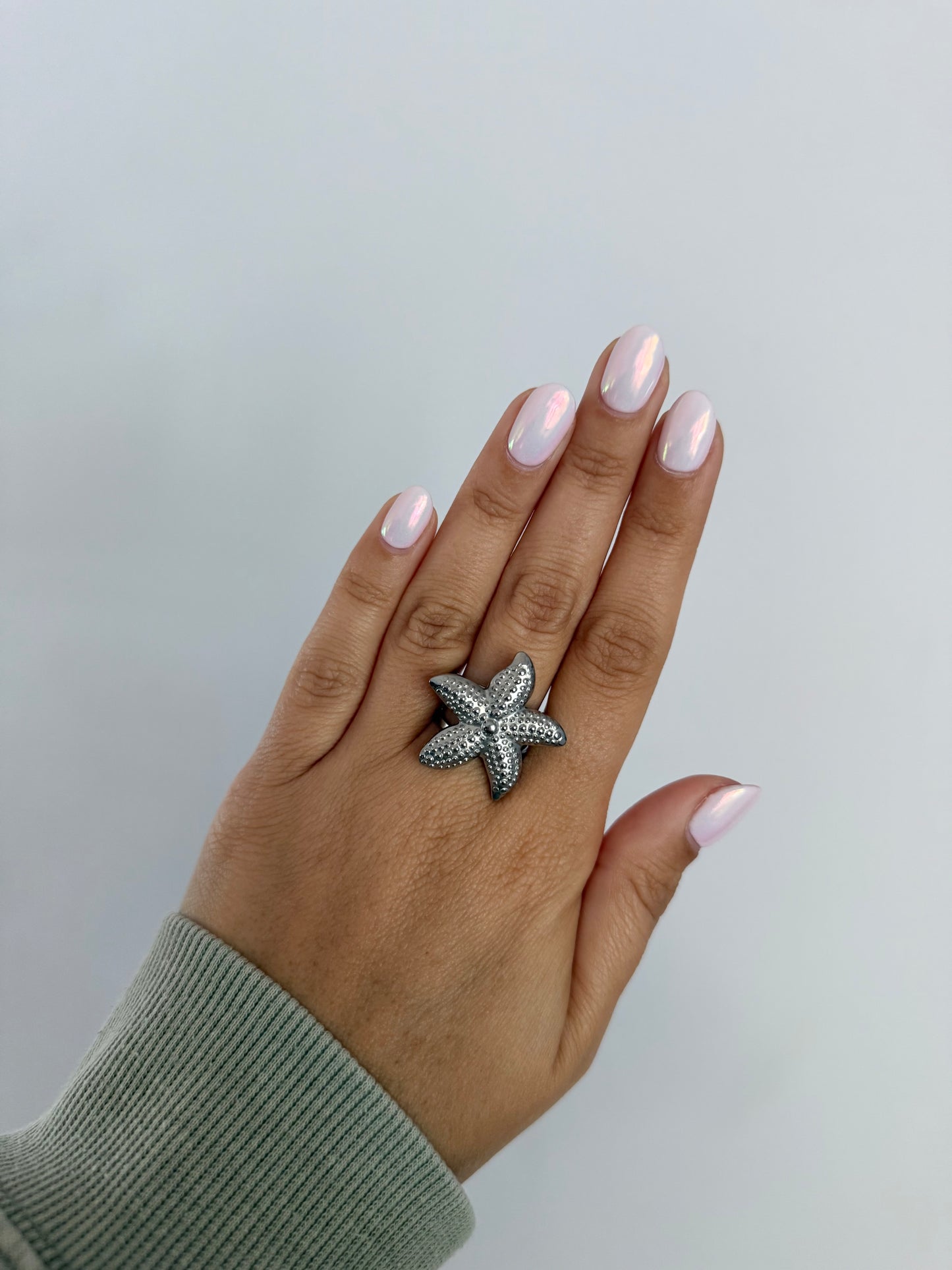 Chunky Steel Starfish Ring