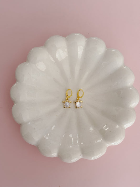 Pearly Turtle Earrings