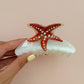 Red Starfish Hair Clip