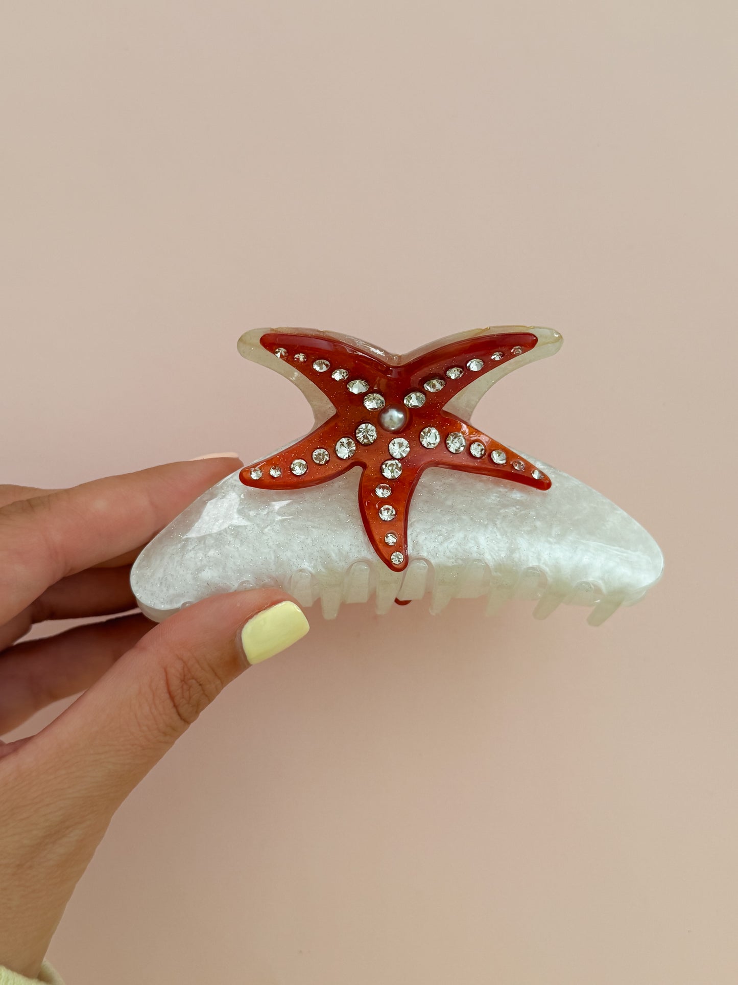 Red Starfish Hair Clip
