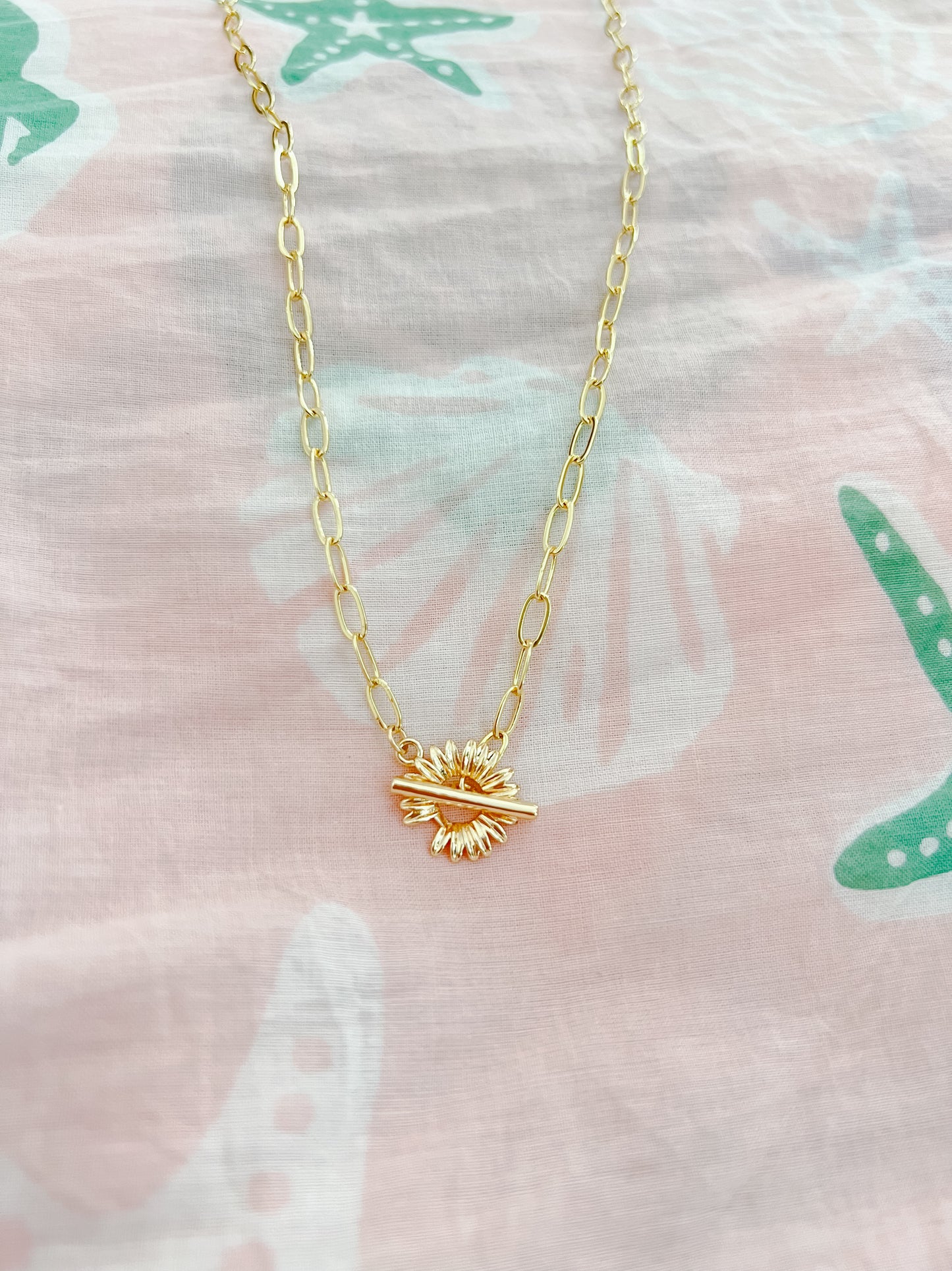 Sunflower Toggle Necklace