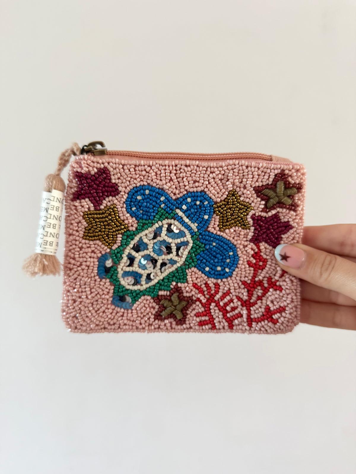 Pink Sea Turtle Coin Pouch