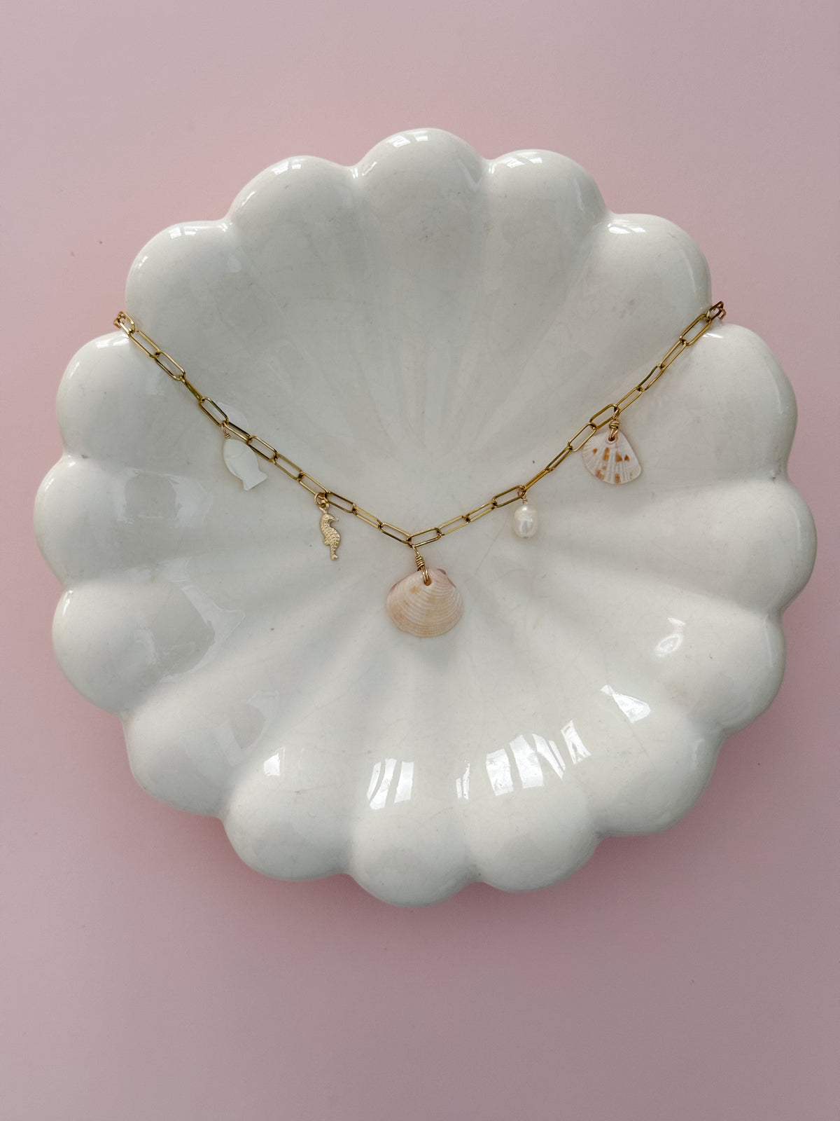 Seaside Seashell Charm Necklace
